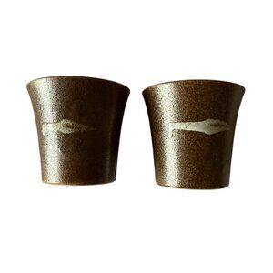 Vintage Mid Century Pottery Cups - Set of 2